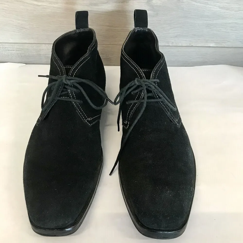Gordon Rush Sydney Black Suede Leather Ankle Lace Up Chukka‎ Boots Men’s Size 8